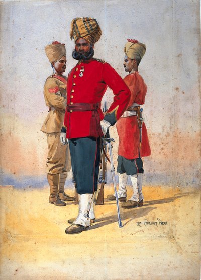 Soldiers of the 1st and 3rd Brahmans, Subadar, illustration for 